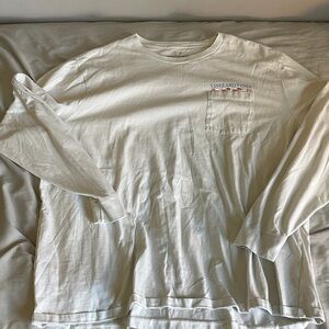 Vineyard Vines Men's Cream Long Sleeve Tee